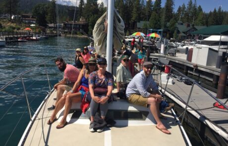 Team Bonding on Tahoe Cruz Sailboat