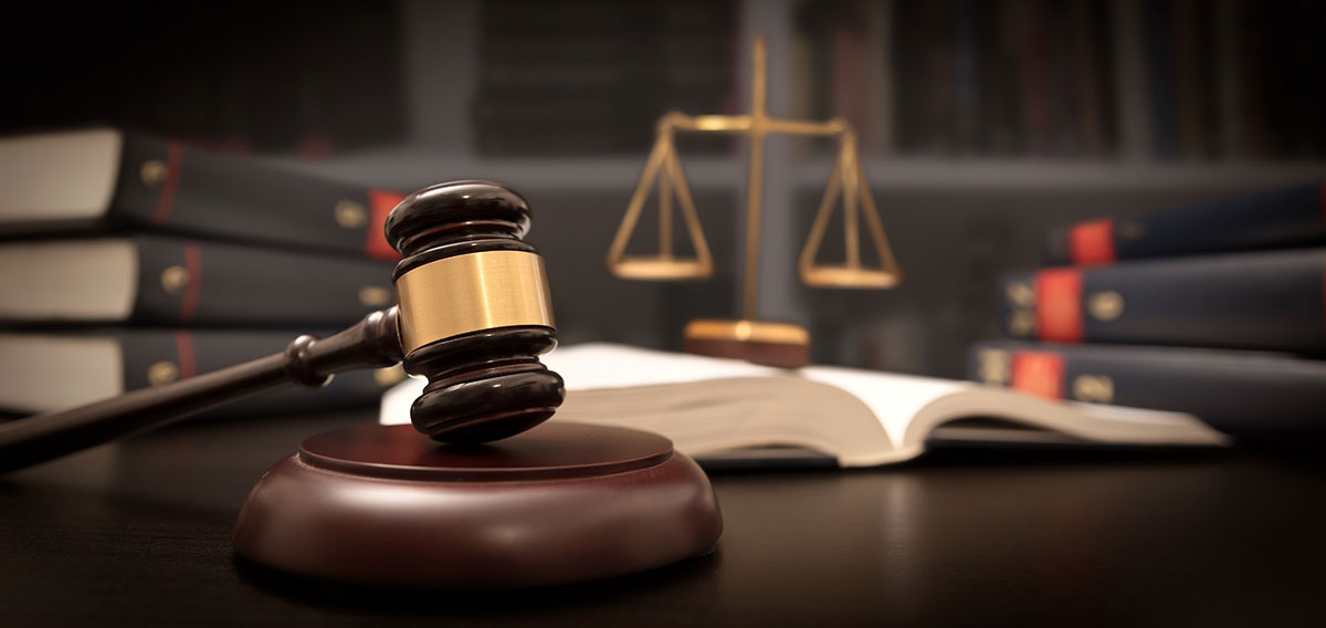 Gavel, Scales, Law Books
